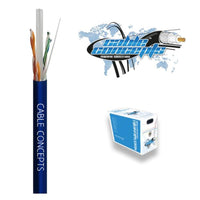 Cable Concepts Cat6, 23AWG, 4 Pr, FT4/CSA, 1000 Ft, Blue