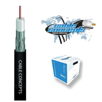 Cable Concepts RG6, 60% Br. 3GHz, FT4/CSA, 1000 Ft, Black