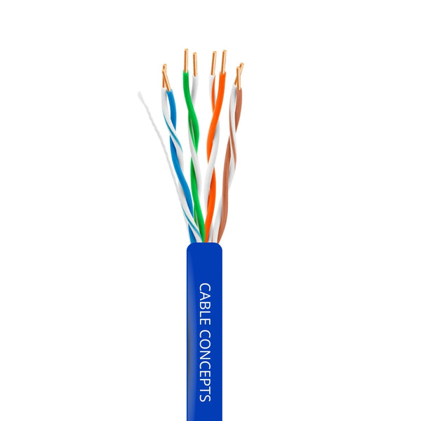 Cable Concepts Plenum Cat5e, FT6, CUL, UTP, CMP, 1000 Ft. Blue