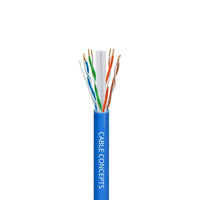 Cable Concepts Plenum Cat6, FT6, CUL, UTP, CMP, 1000 Ft. Blue