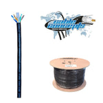 Cable Concepts Cat6 Flooded/Outdoor, 550 MHZ 23AWG 4 PR, CSA 1000 Ft. Wooden Reel, Black