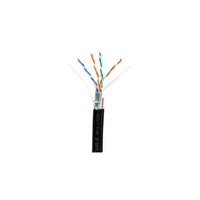 Cable Concepts Cat 5E Outdoor Cable, 4 Pair 24 AWG With PE Copper Clad Steel Ground Wire, FT4/CSA Approved, 1000 Ft, Wooden Reel, Black Ft.